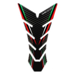 3D ADHESIVE RESIN-COATED TANK PAD ONEDESIGN BLACK RED GREEN