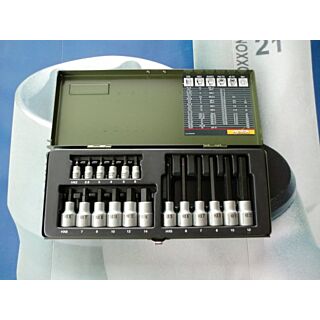 PROXXON - 18 DELIGE INBUSDOPPENSET 1/4" + 1/2"