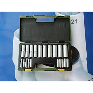 PROXXON - 20-DELIGE LANGE DOPPENSET 1/4" + 1/2"